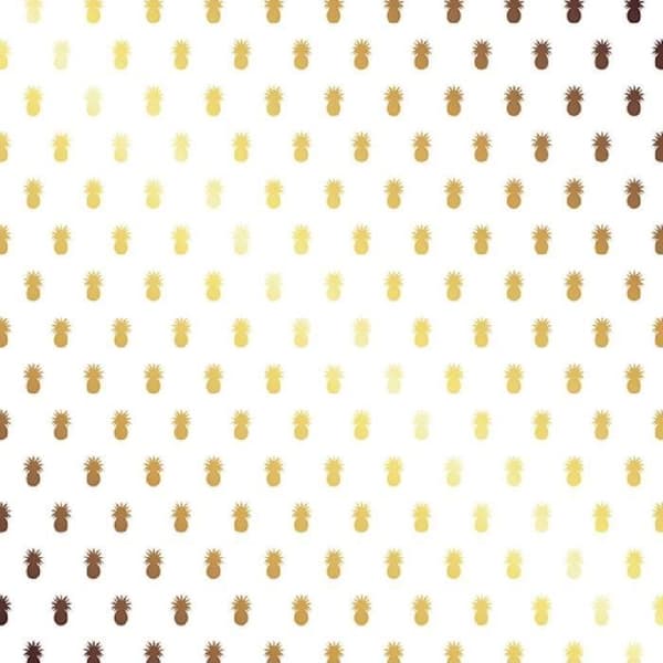 Block med 30 ark scrapbookingpapper 30x30 cm 'Jungle foil gold' av Artemio