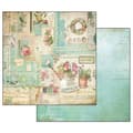 Miniatyrbild 4 av 4: Set med 10 ark scrapbookingpapper 'Garden' från Stamperia (30,5x30,5 cm)