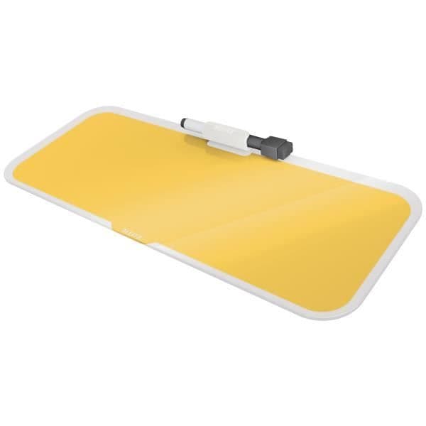 Glas anteckningsblock - LEITZ - Cosy - Gul - Torkbar - Ramfri design