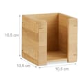 Miniatyrbild 3 av 5: Relaxdays Bamboo Memo Cube Notepad 900 ark pappershållare HxBxD: 10,5 x 10,5 x 10,5 cm, Natural