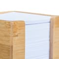 Miniatyrbild 5 av 5: Relaxdays Bamboo Memo Cube Notepad 900 ark pappershållare HxBxD: 10,5 x 10,5 x 10,5 cm, Natural