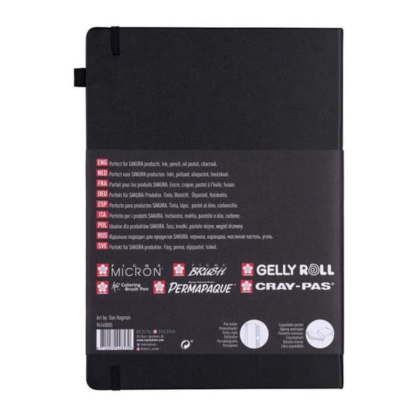 Anteckningsbok - Skiss - Ritning - A4 - 21x29,7cm - 80 sidor - 140g - Elfenbenspapper - Sakura