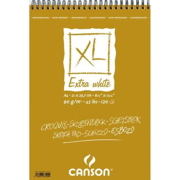 Bloc Spirale ritning - CANSON - XL EXTRA VIT - A3 - 120 ark - 90 g/m2