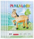 Miniatyrbild 1 av 3: Anteckningsblock - Brunnen bladblock - 1026366626 - Set med 5 A3 färgblock 70 g 50 l