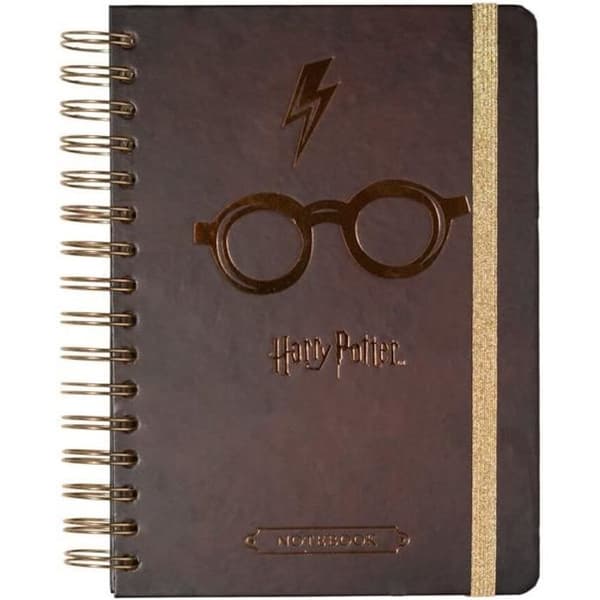 A5 Notebook - Harry Potter - Dubbelt omslag - Brun - 14,8x21 cm - Blandat