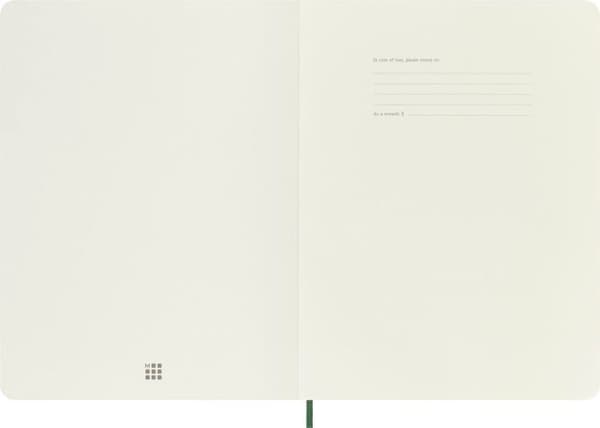 Anteckningsbok - Moleskine loggbok - 322937 - Anteckningar 19x25 myrtogrön