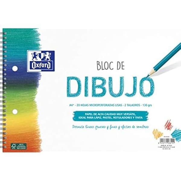 Ritblock - OXFORD - A4+ - Mjuk omslag - 20 ark - 130 g slät