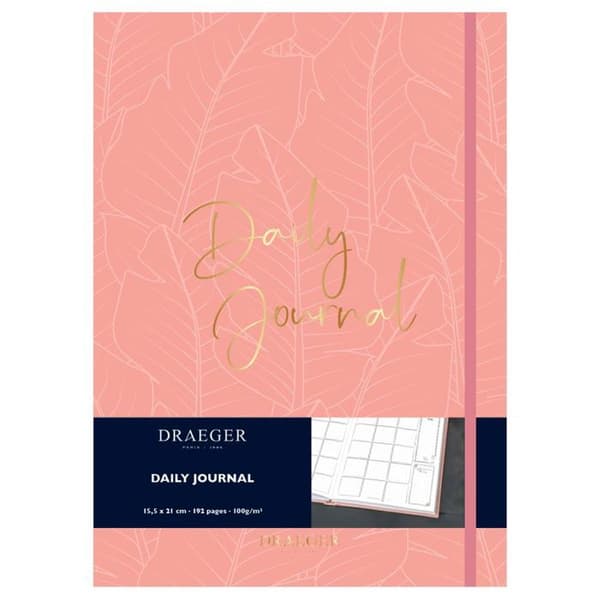 Carnet A5 - Draeger Paris - Elastisk Stängning - FSC® Papper - Förifyllda Sidor - Rosa