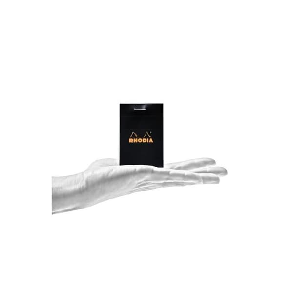 Bloc - Rhodia - SVART N°10 - 5,2x7,5cm - 80F häftade - 80g