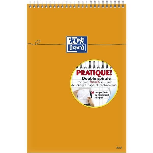 Blocnot - OXFORD - 31,5 cm x 21 cm - Små rutor - 160 sidor - 80g