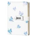 Miniatyrbild 1 av 4: Creative PU Leather Password Notepad, Secret Lined Password Diary Sketchbook Organizer, Fjärilsmönster, 150x215 mm