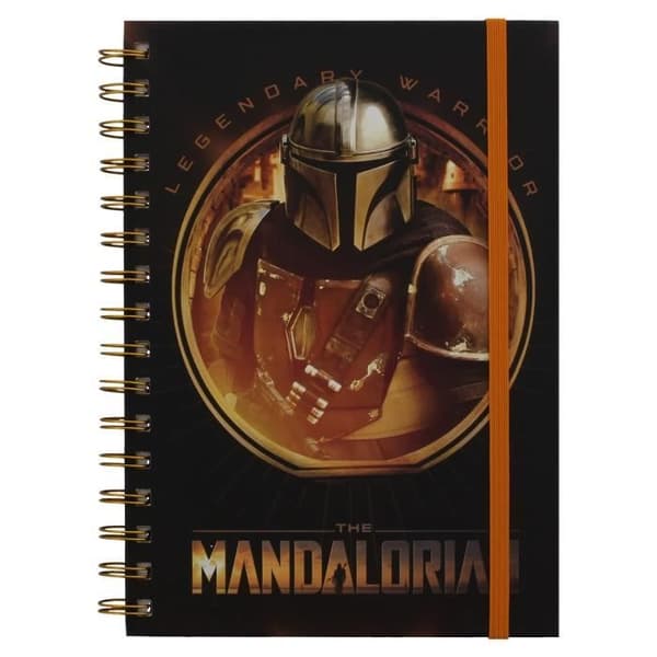 Anteckningsblock A5 - Star Wars - Mandalorian Bounty Hunter - Svart - 14,5 x 21 cm - Spiraler