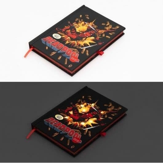 A5 anteckningsbok - GRUPO ERIK - DEADPOOL - Ljust omslag - 96 ark - Elastisk stängning
