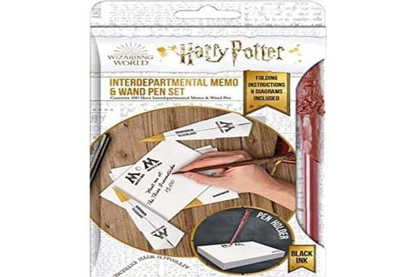Anteckningsbok - Harry potter loggbok - CHBSTAHP016 - Interdepartmental Memo And Wand Set märkes anteckningsböcker