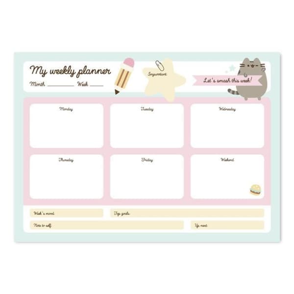 Pusheen Foodie Collection Weekly A4 anteckningsblock