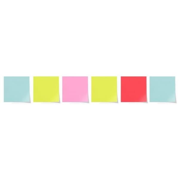 POST-IT Set med 6 Super Sticky Notepads - Miami Colors - 76 x 76 mm