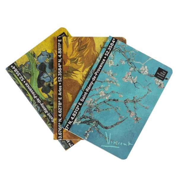 Cahiers, anteckningsblock - Set med 3 anteckningsblock Erik, Vincent Van Gogh (10,5x14,8cm)