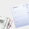 Miniatyrbild 3 av 4: INF 2025-2026 Veckoplanerare med Stegad Layout Rosa