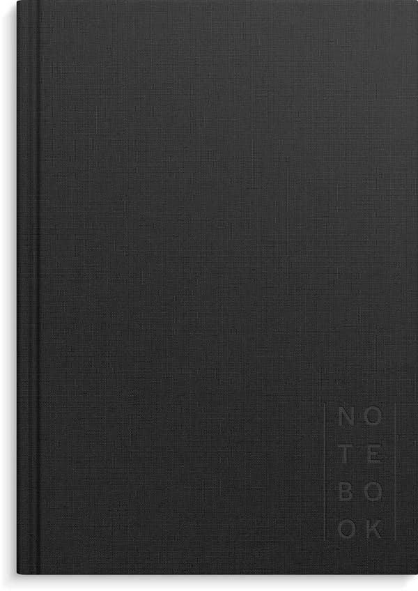Ant.bok BURDE A5 textil olinj svart