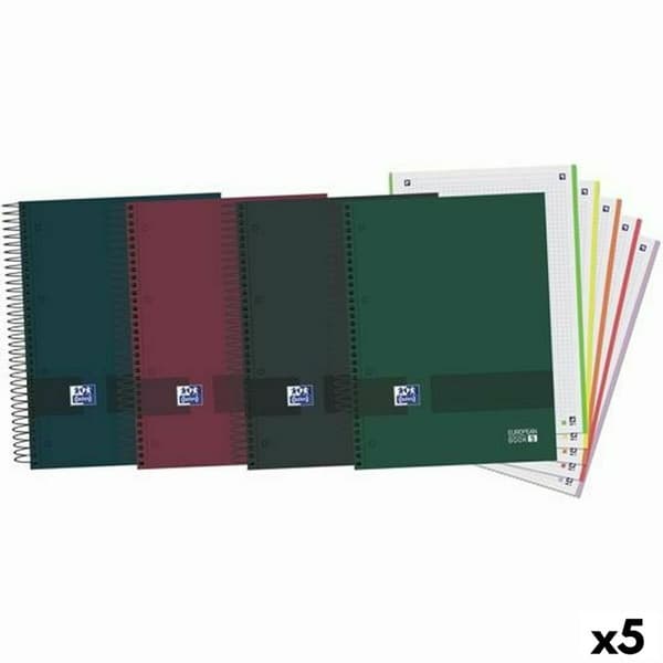 Uppsättning av övningsböcker Oxford European Book 5 Multicolour A4 120 Blad (5 antal)