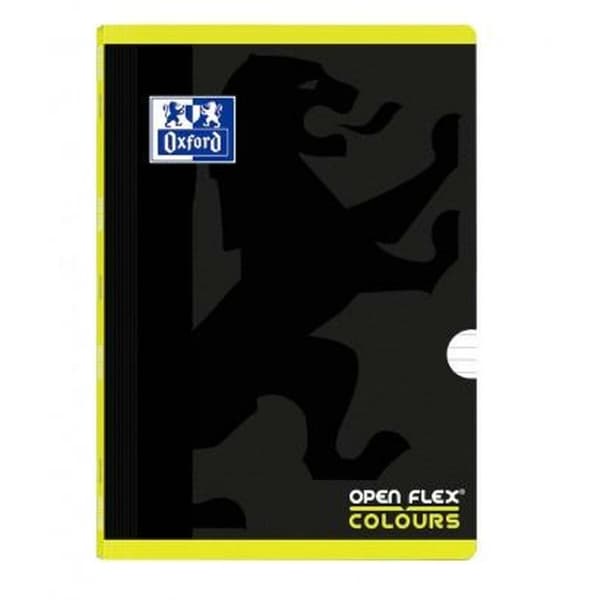 Notesbog Oxford OPENFLEX Lime A4 48 Ark Stribet Hæfteklammer 10 enheder (10 Dele)