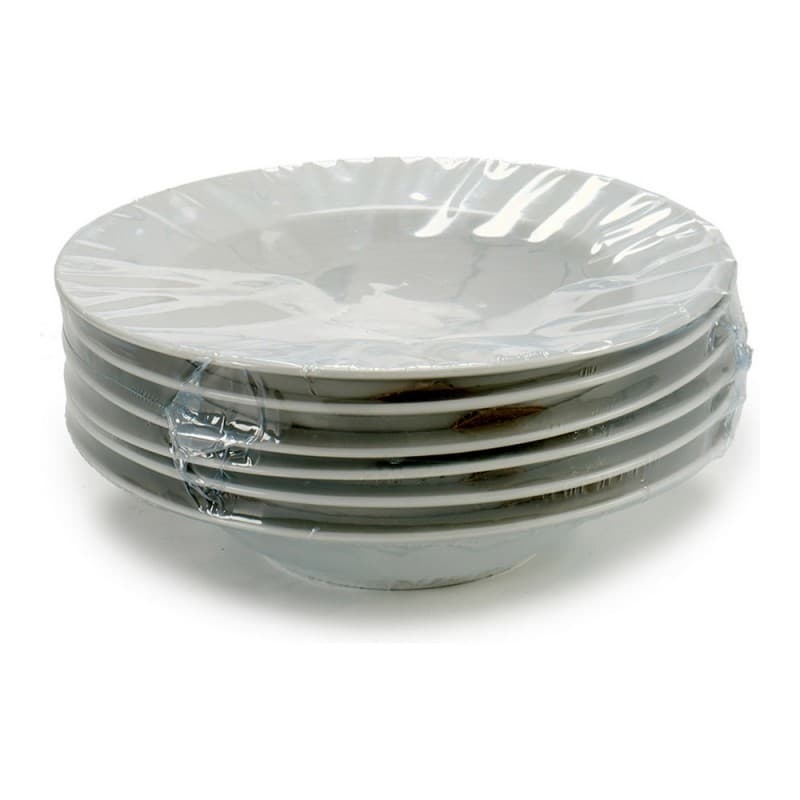 Djup tallrik Vit Porslin (23 x 4 x 23 cm) (Ø 23 cm)