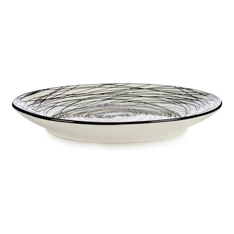 Tallrik Ø 20 cm Porslin Svart (19,5 x 2,5 x 19,5 cm)