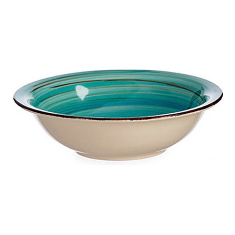 Djup tallrik Turkos Stengods (21 x 6 x 21 cm)