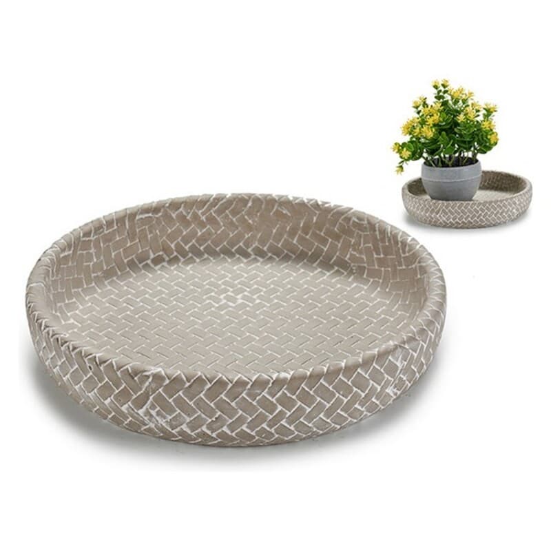 Tallrik vide Cement (24,5 x 4,5 x 24,5 cm)