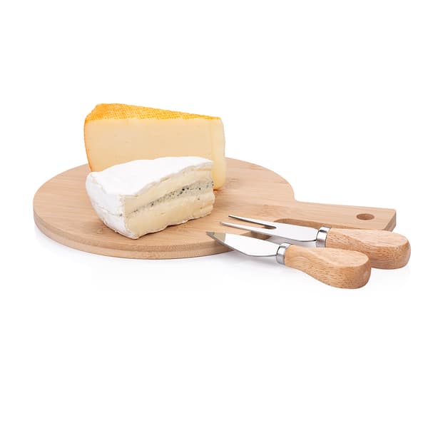 Osteskjærebrett med 2 kniver