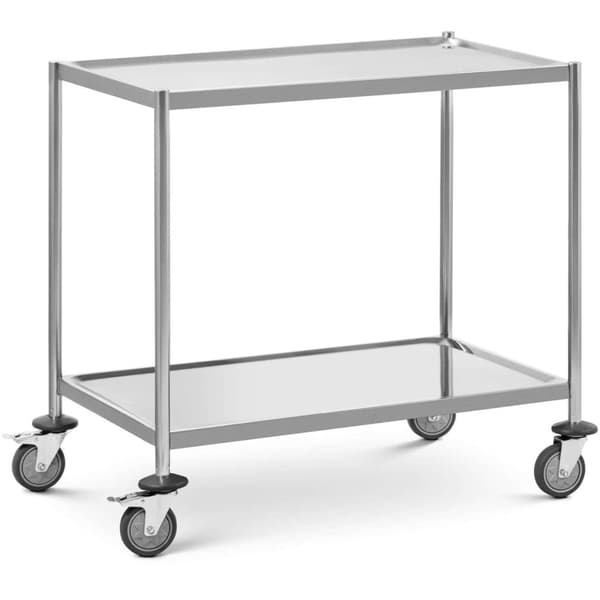 Catering tarjoilijavaunu 2 hyllylle 82 x 50 cm 40 kg asti