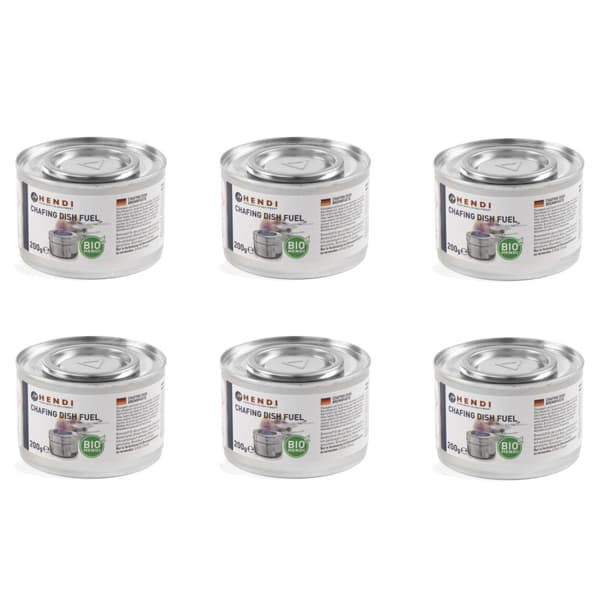 BIO ethanolpasta til varmelegemer i dåse, sæt 6x200g - Hendi 194357 | CDON