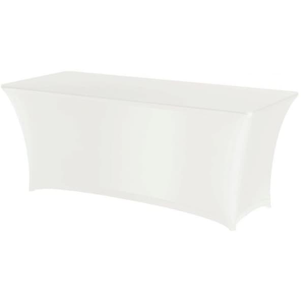 Rektangulær dug uden strygning 150x760cm Jersey stof hvid - Hendi 814390