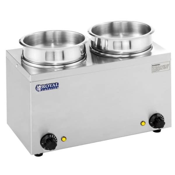 Bain-marie elektrisk suppevarmer 300W 230V 2 x 3,8L