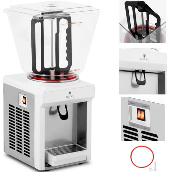 Køledispenser med mixer til juice og drikkevarer, 25 l, 240 W
