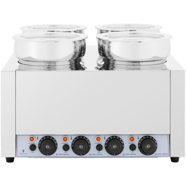 Bain marie elvarmer chokolade fondue suppe station 2000 W 4 x 7 l