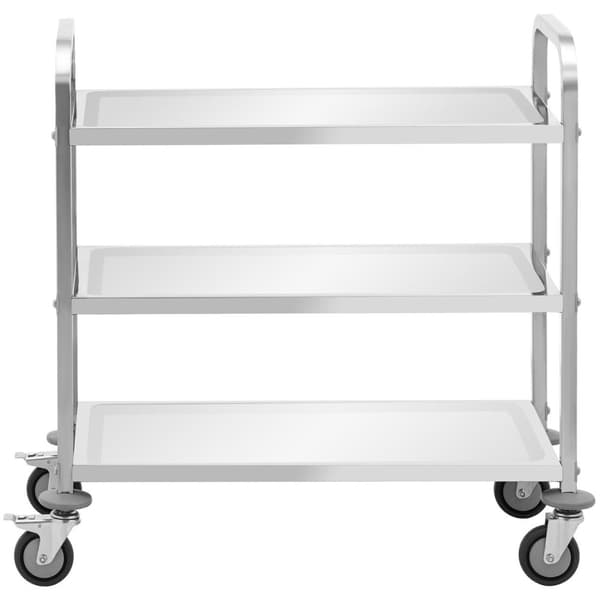 Catering tjenervogn til servering, 3 hylder, 73 x 38 cm, op til 81 kg