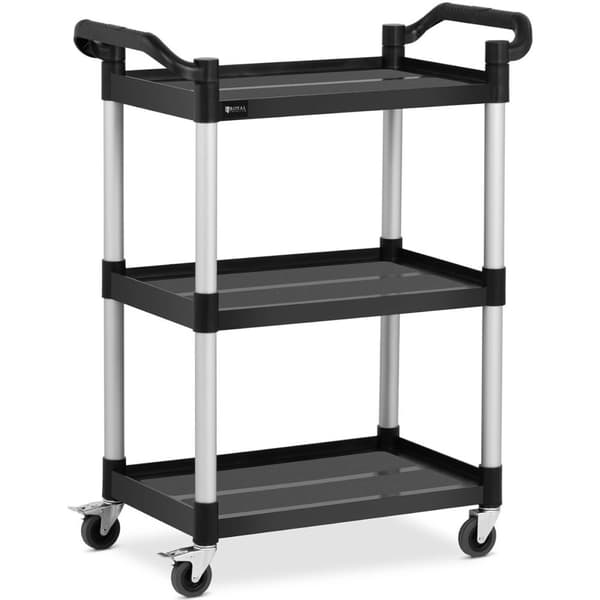 Servicetjenervogn, 3 plasthylder, 63 x 40 cm, op til 90 kg