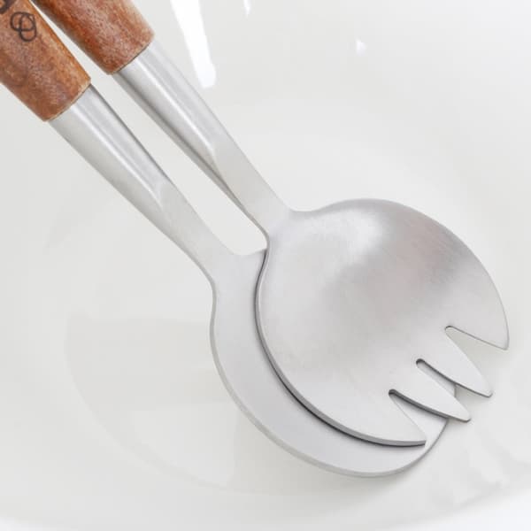 Kulho | MOOKA | salaateille, keraaminen, tarvikkeineen, valkoinen | 24 cm | 967904