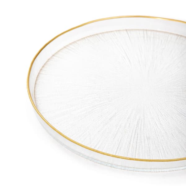 Lauta | MONZE | läpinäkyvä kultareunuksella | 21 cm | 862071