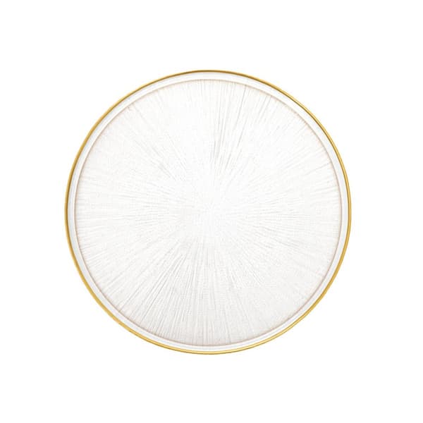 Plade | MONZE | gennemsigtig med guldkant | 21 cm | 862071