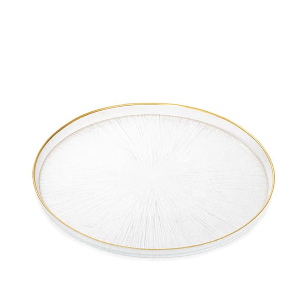Lauta | MONZE | läpinäkyvä kultareunuksella | 28 cm | 862088