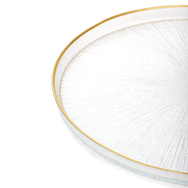 Lauta | MONZE | läpinäkyvä kultareunuksella | 28 cm | 862088
