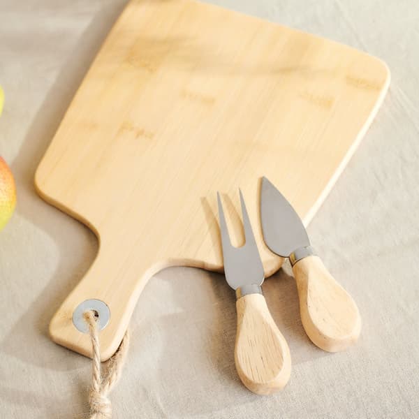 Styrelse | BAMBU | med en uppsättning knivar | 26x19 cm | 998687