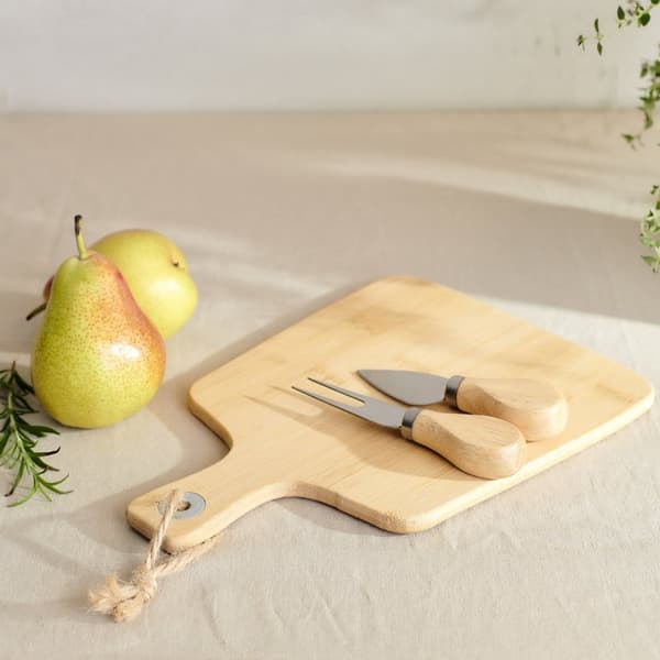 Styrelse | BAMBU | med en uppsättning knivar | 26x19 cm | 998687