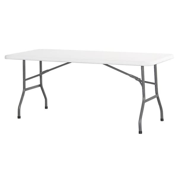 Sammenklappeligt cateringbord hvidt 180x74cm op til 150kg - Hendi 810897
