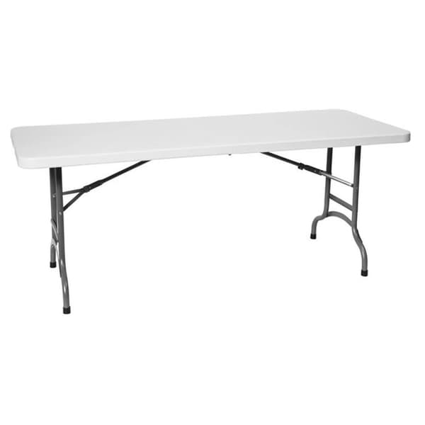 Sammenklappeligt cateringbord hvidt 183x75cm op til 150kg - Hendi 810910