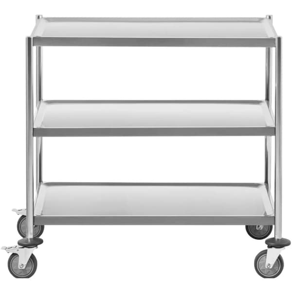 Catering tarjoilijavaunu tarjoilua varten, 3 hyllyä, 82 x 50 cm, 60 kg asti