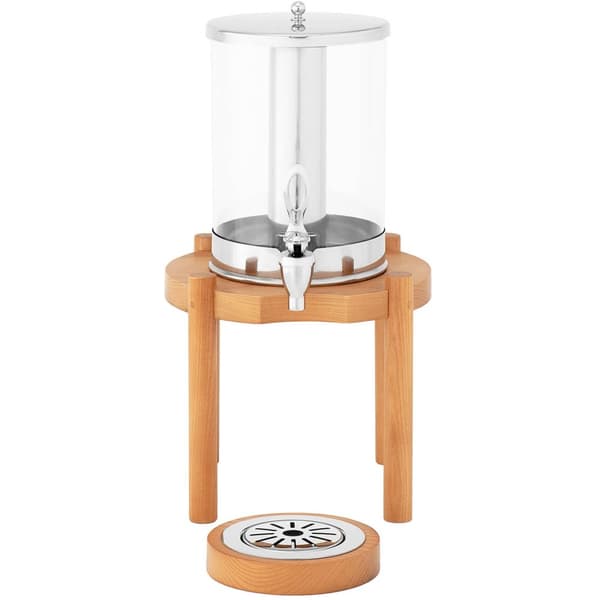 Afkølet dispenser til drinks, juice, limonader, på træbund, 7 l