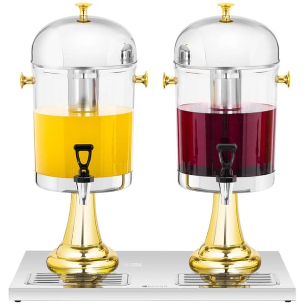 Kølende buffetdispenser til juice og drikkevarer, dobbelt, 2 x 8 l